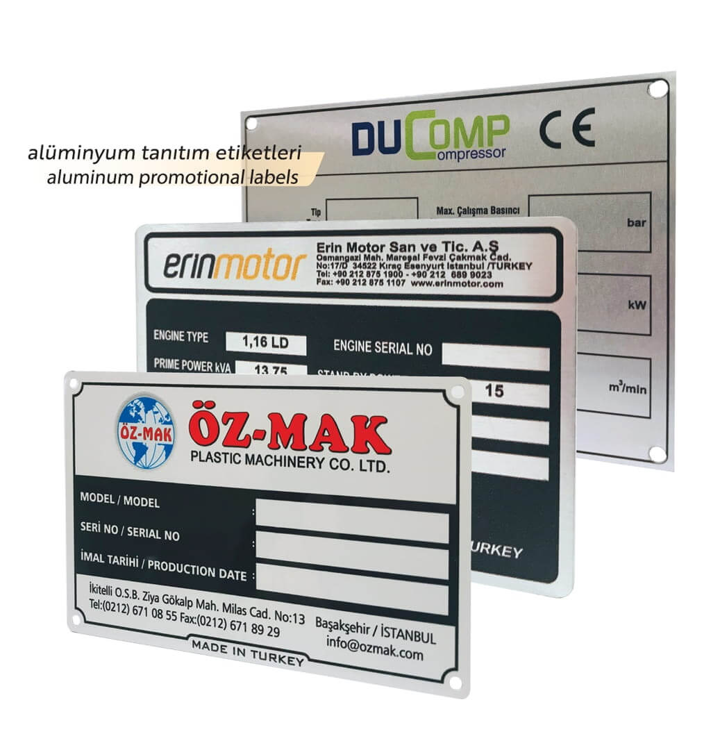 Alüminyum Etiket